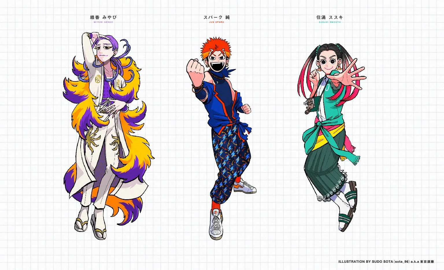 擬人化花火シリーズ キャラクターデザイン